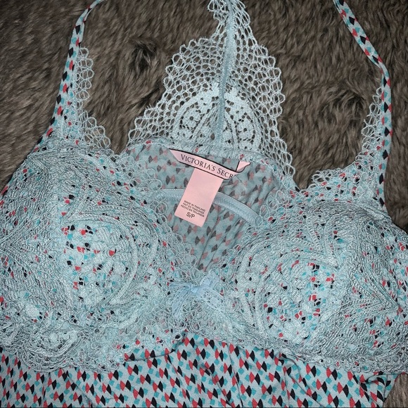 Victoria’s Secret Cotton Lace Blue Nightie Sz S - Picture 5 of 6